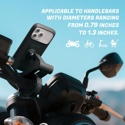 360° Waterproof Bike Phone Holder – Universal Motorcycle Mobile Mount | All Smartphones Compatible