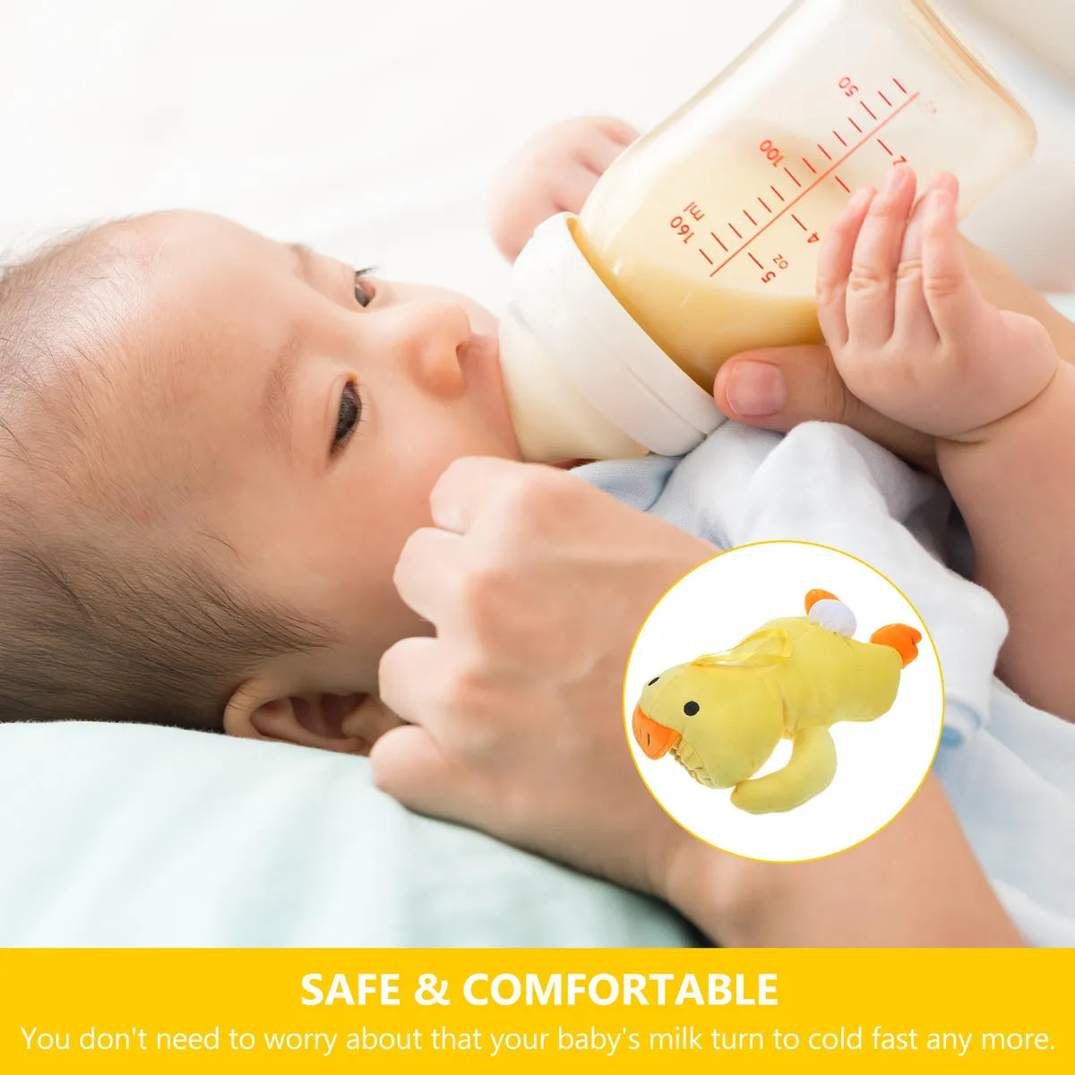 yellow plush baby bottle cover insulated and anti-slip Pakistan